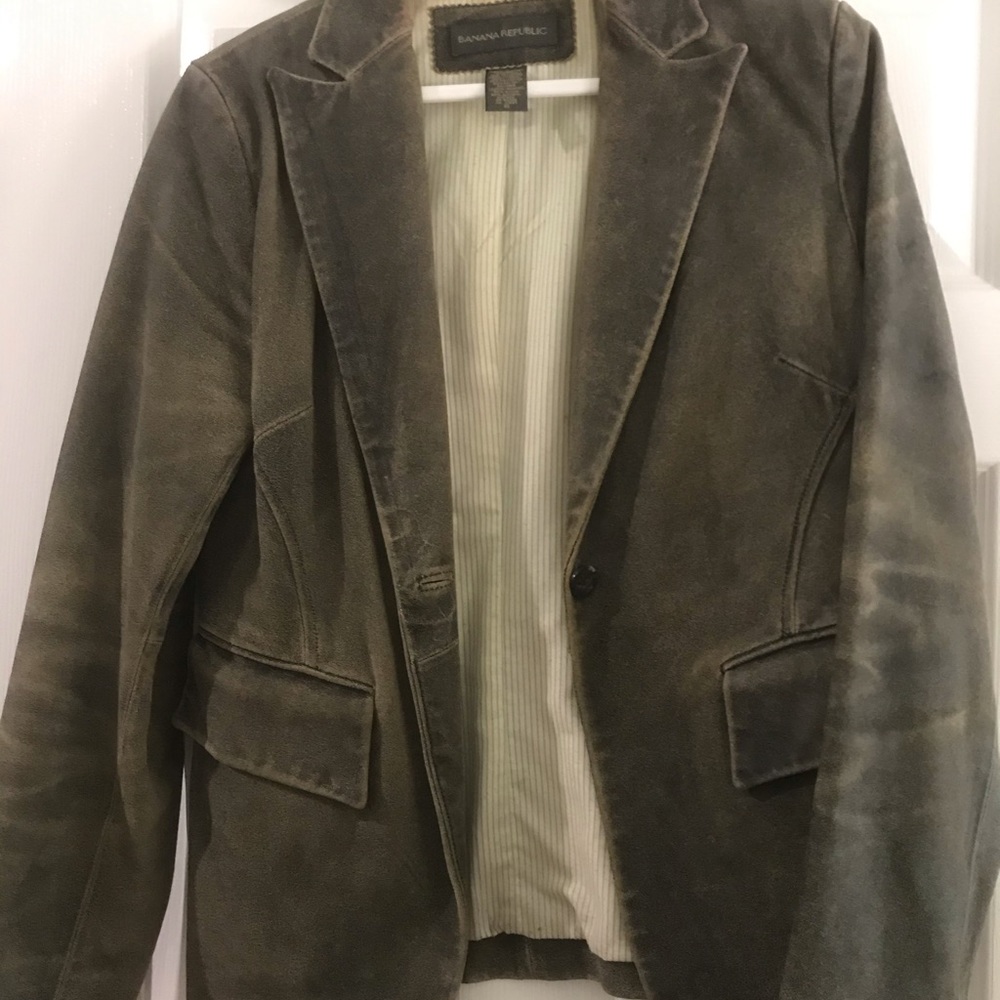 Banana republic leather coat size large